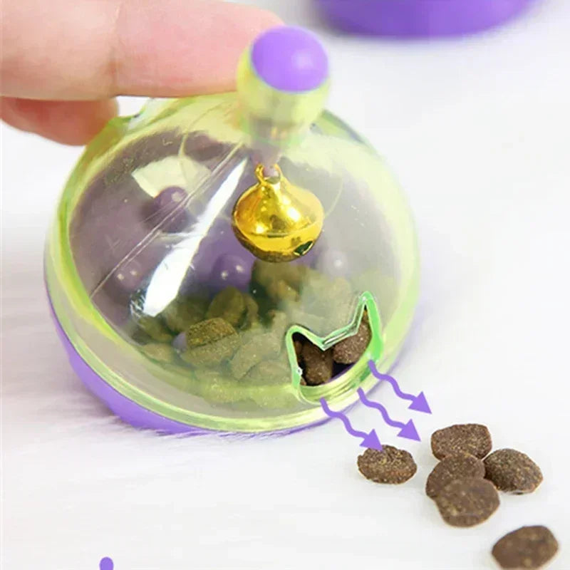 New Pet Toy Food Leakage Tumbler Feeder Treat Ball Cute Little Mouse Toys Interactive Toy for Cat Food Slow Feeding Supplies