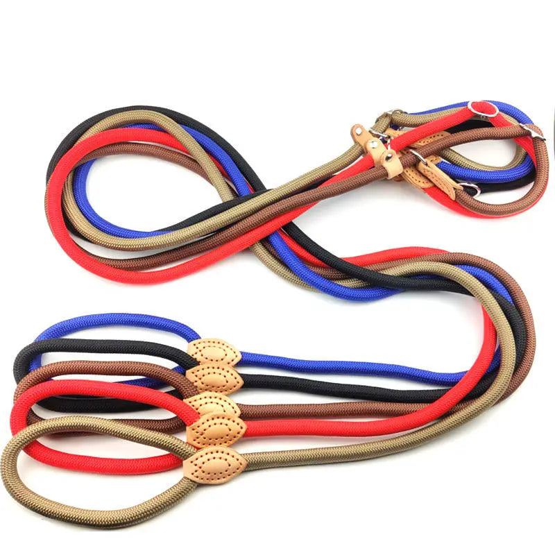 Adjustable Collar Harness Dog Leash Nylon Pet Lead Leash Dog Harness Durable Rope Belt Lightweight Dog Accessories Cat Collar