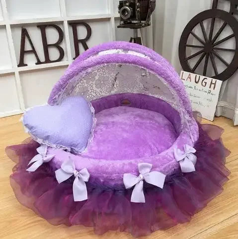 Comfortable Pet Sofa Cradle Dog Bed Overall Washable Luxury Kennel Dog Round Bed