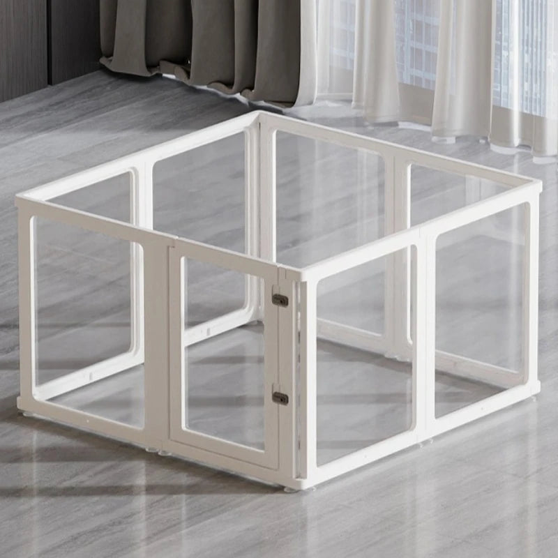 Indoor Dog Fences Cages Backyard Transparent Dog Enclosure High Home Puppy Playpen Small Animals Crate Portable Pet Corral