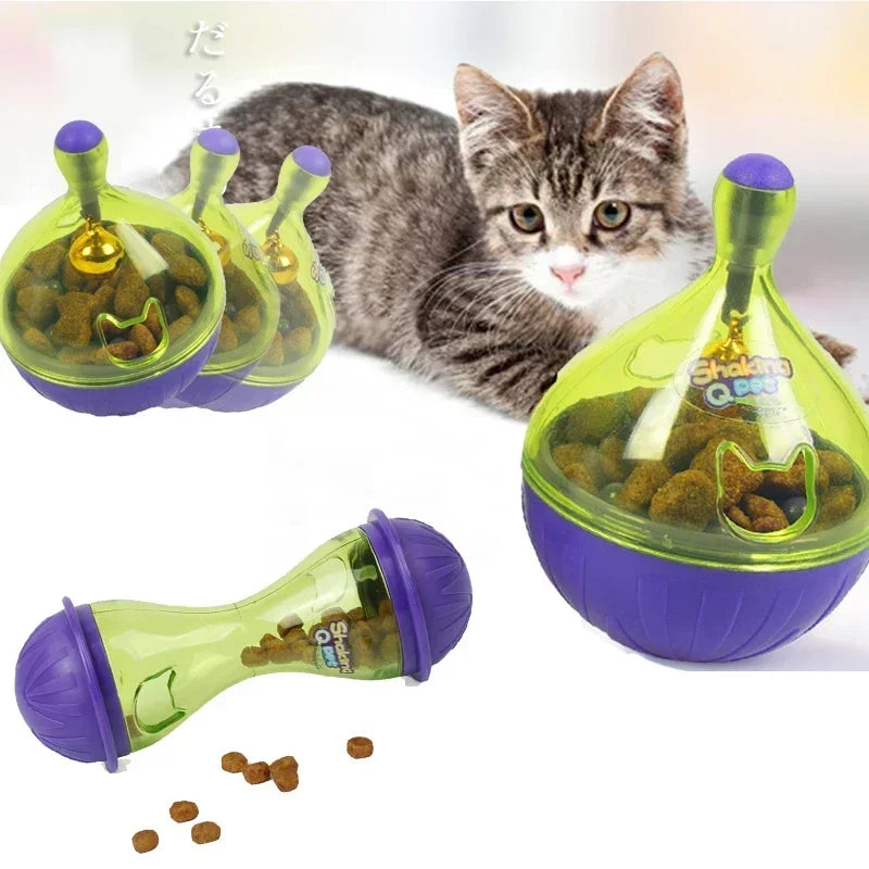 New Pet Toy Food Leakage Tumbler Feeder Treat Ball Cute Little Mouse Toys Interactive Toy for Cat Food Slow Feeding Supplies