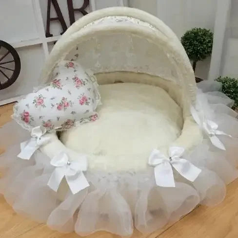 Comfortable Pet Sofa Cradle Dog Bed Overall Washable Luxury Kennel Dog Round Bed
