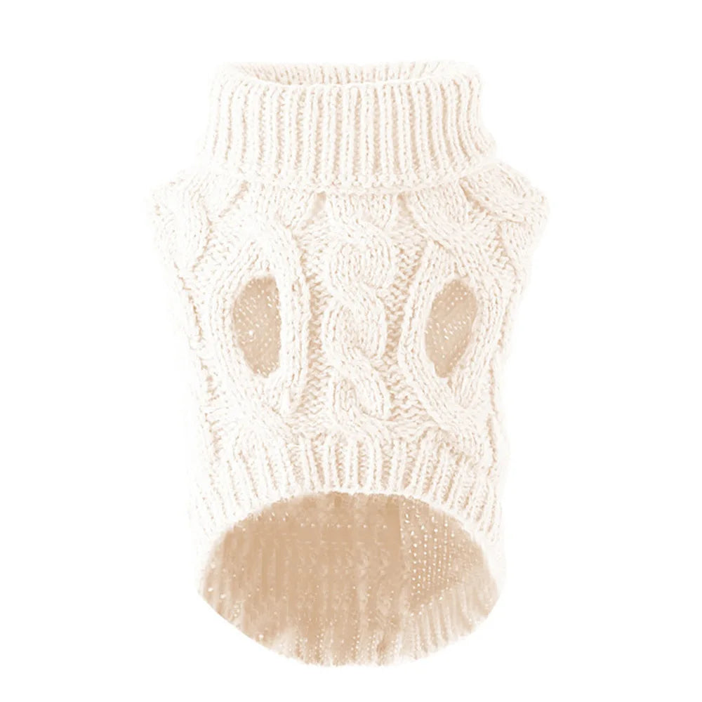 Dog Sweaters for Small Dogs Sweater Winter Dog Clothes Boy Chihuahua Yorkie Sweater Warm Pet Clothes Knitted Solid Puppy
