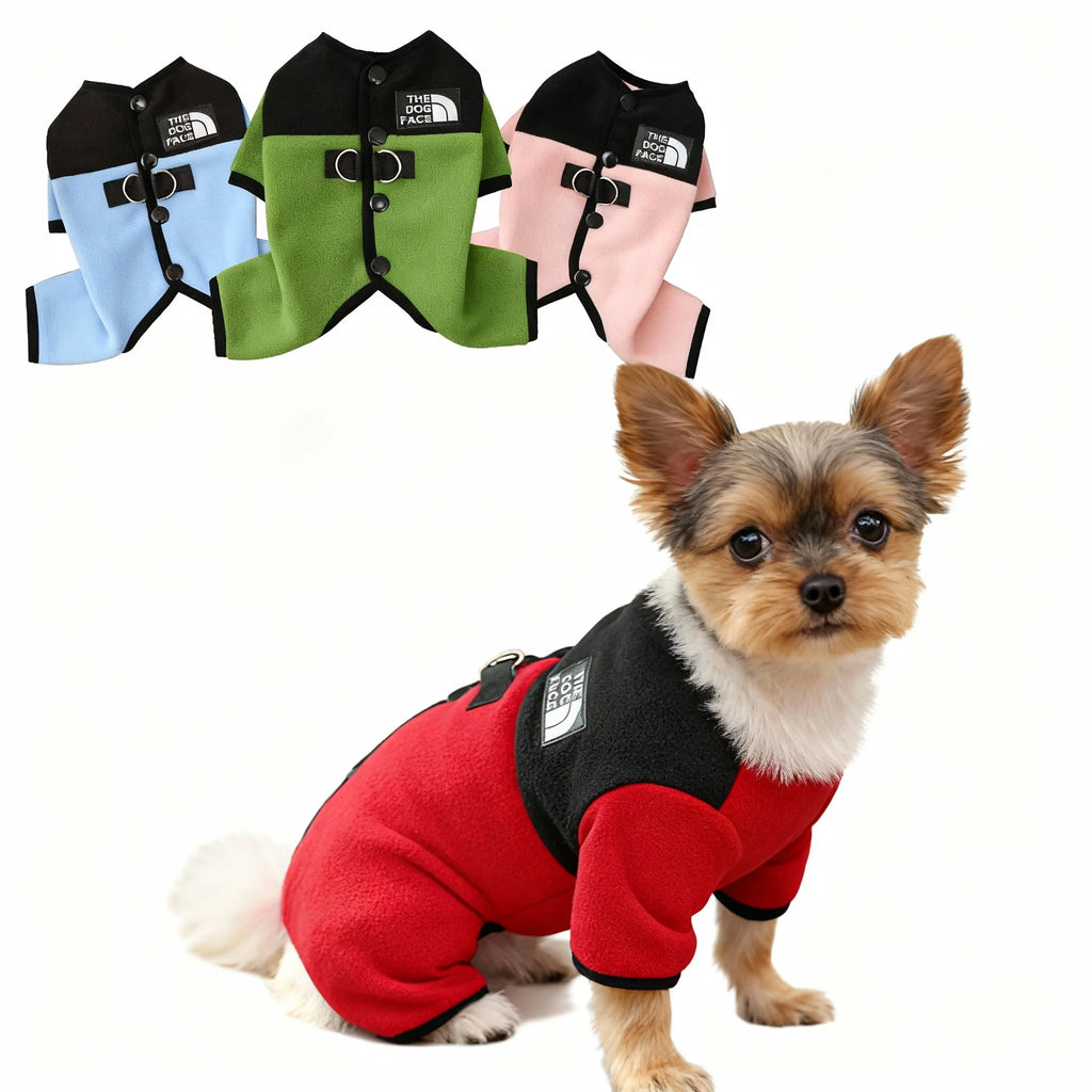 Dog Sweater Winter Clothes, Warm Plaid Shirt Puppy Coat for New Year Gift, Small Medium  breeds outfits