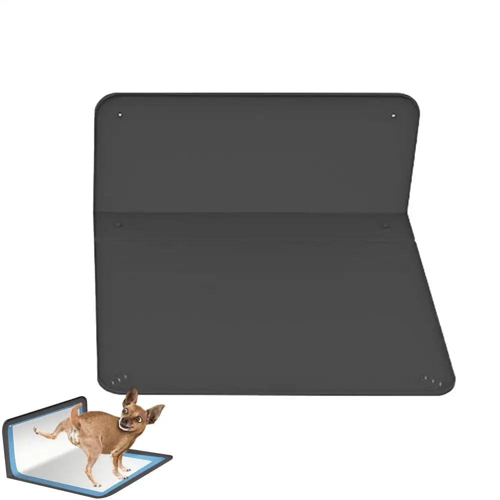 Dog Potty Tray L Shaped Spill Proof Pet Litter Box for Puppy Potty Training Indoor Use Pad Holder for Small Dogs Cat Outdoor Car
