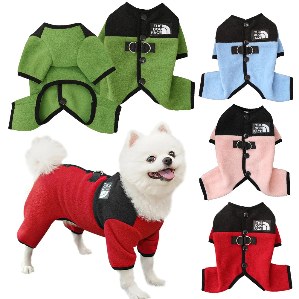 Dog Sweater Winter Clothes, Warm Plaid Shirt Puppy Coat for New Year Gift, Small Medium  breeds outfits