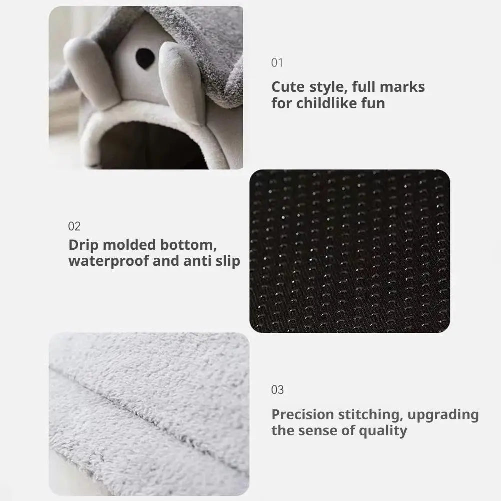 Foldable Double Roof Dog House Small Kennel Bed Mat Winter Warm Cat Nest Pet Sofa Cave Basket for Puppy 3.5kg
