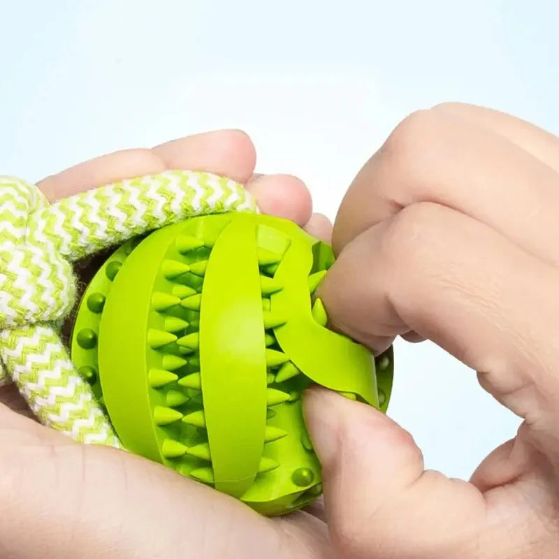 2pcs of dog rope treat balls|Handheld design,durable material,helps clean teeth,and suitable for daily training and interaction
