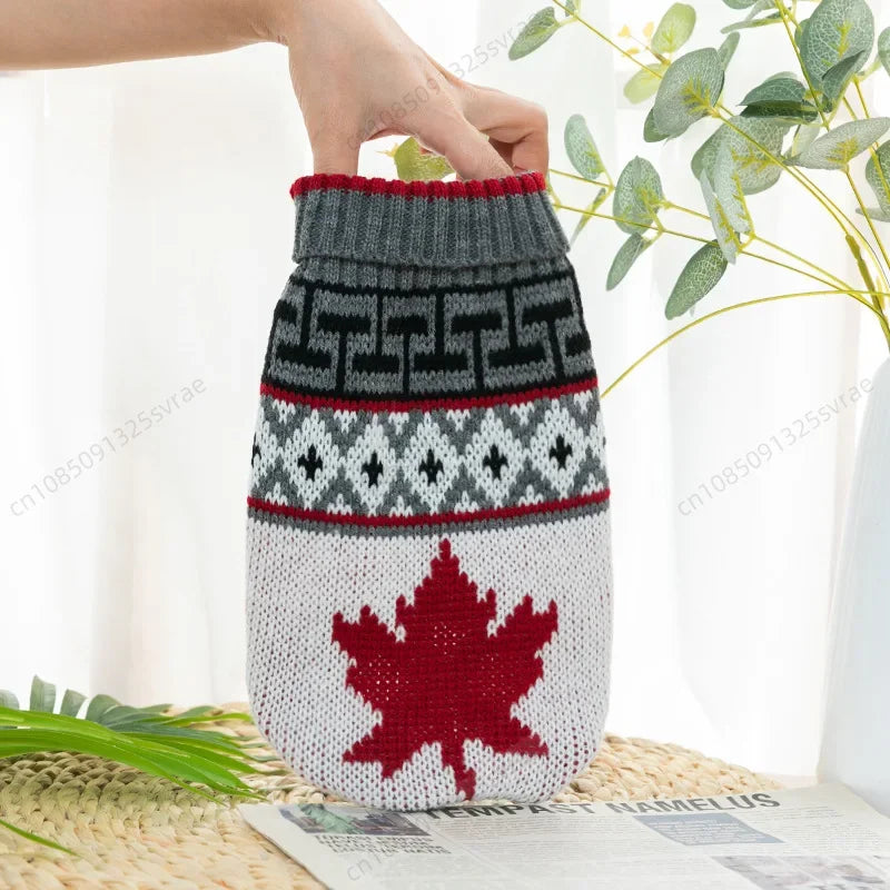 Warm Pet Dog Sweaters Winter Dog Clothes for Small Medium Dogs Knitted Puppy Cat Coat Chihuahua Yorkie French Bulldogs Customes