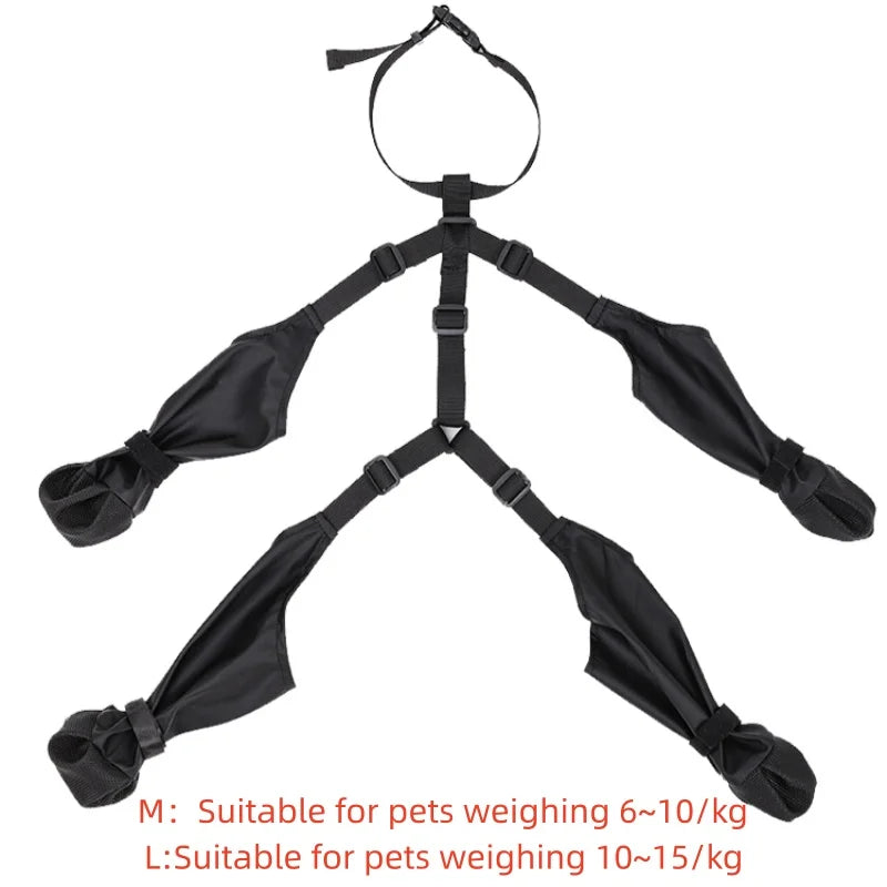 Waterproof Dog Boots Anti-Slip Dog Shoes Pet Paw Protector Dog Rain Booties Dog Outdoor Sock Shoes for Walking Running Hiking