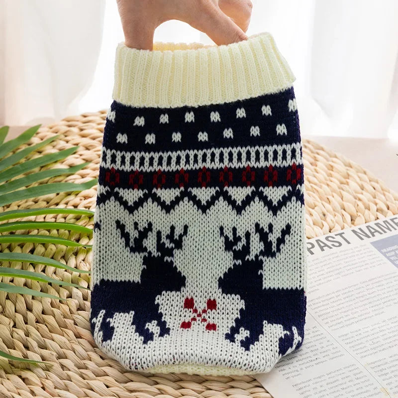 Warm Pet Dog Sweaters Winter Dog Clothes for Small Medium Dogs Knitted Puppy Cat Coat Chihuahua Yorkie French Bulldogs Customes