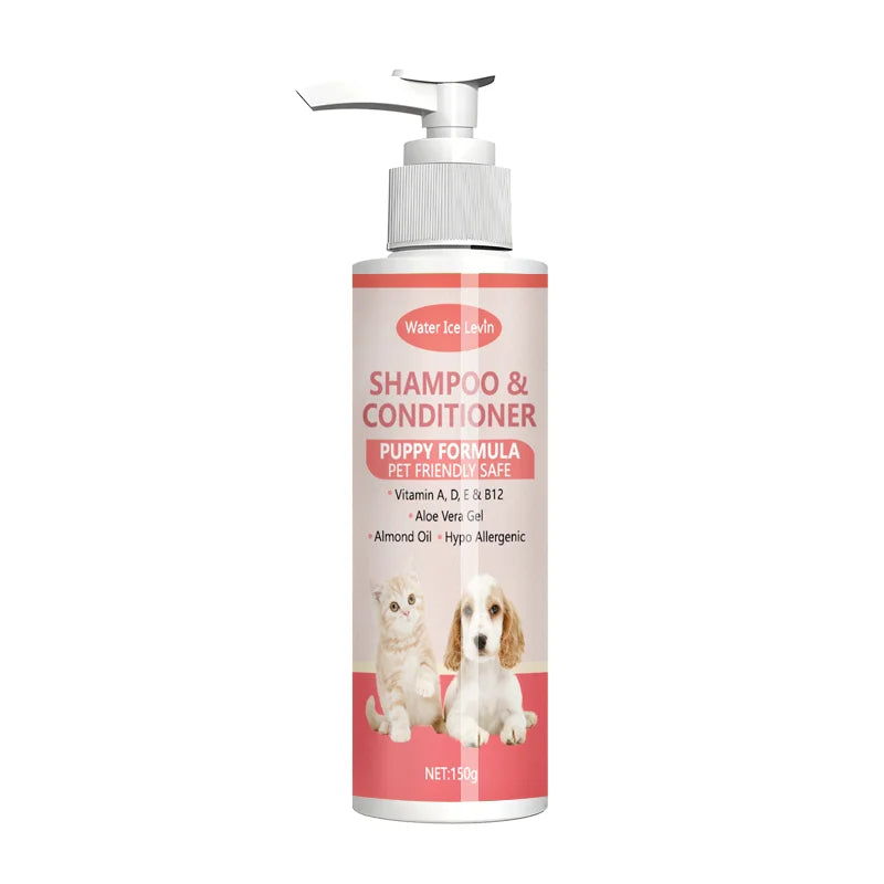 Gentle 2-in-1 Puppy Shampoo & Conditioner with Vitamins & Aloe - Hypoallergenic Formula for Soft, Shiny Coats & Moisturized Skin