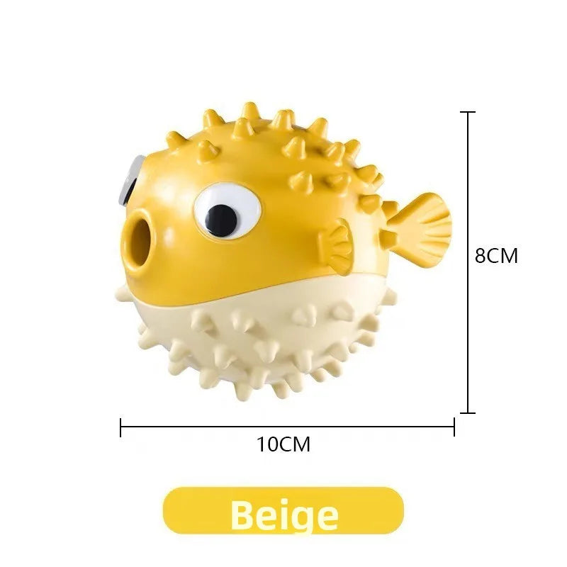 Bouncing Fish Treat Dispenser Dog Toy, Interactive Slow Feeder for Dogs Cats, Self-Play Boredom Relief Pet Puzzle Toy