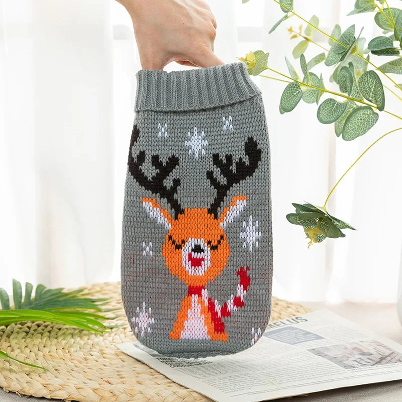 Warm Pet Dog Sweaters Winter Dog Clothes for Small Medium Dogs Knitted Puppy Cat Coat Chihuahua Yorkie French Bulldogs Customes