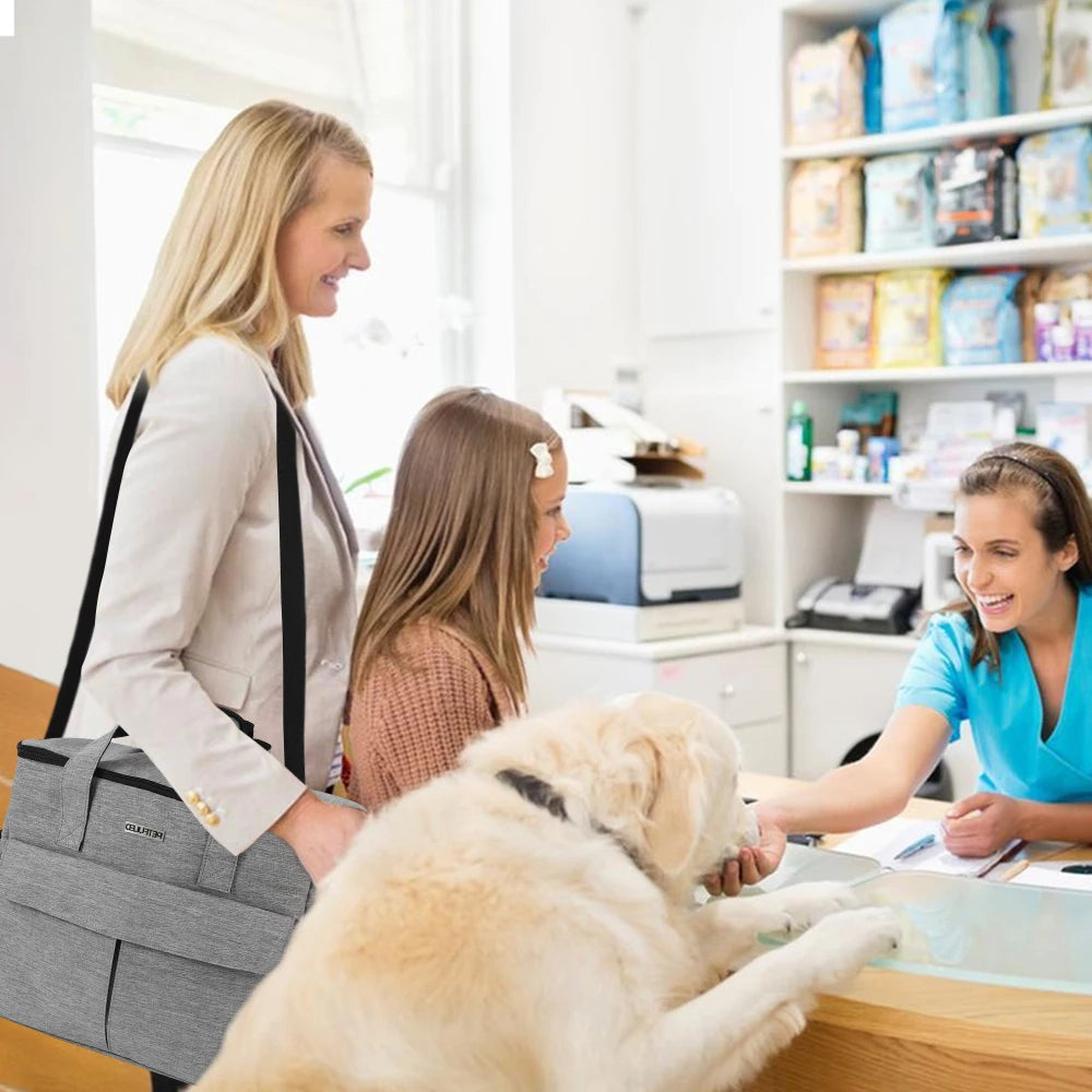 Dog Travel Bag Pet Travel Bags With Multi-Pockets Tote Organizer For Dog Supplies Dog Road Trip Essentials For Weekend Away