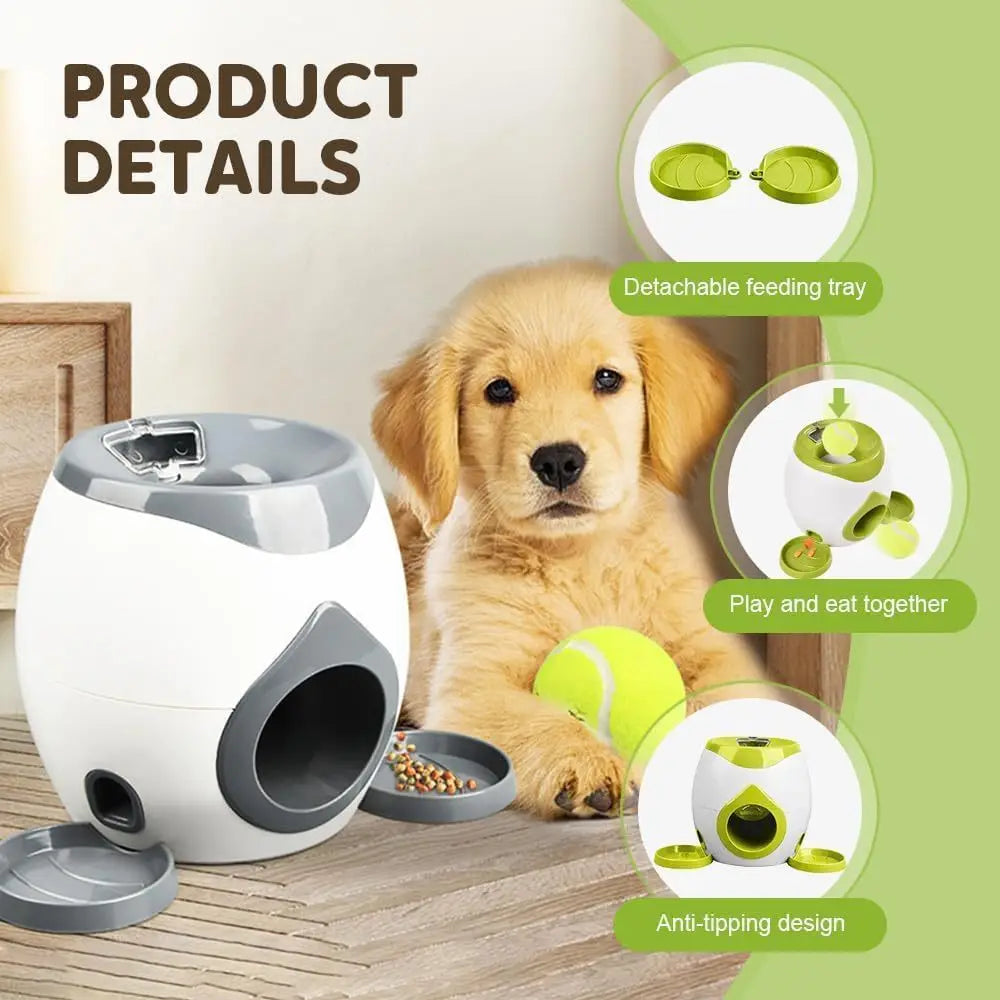 Dog Tennis Food Reward Machine Dog Interactive Training Smart Food Leaker Snack Machine Ball Machine Interactive Fun Dog Toy