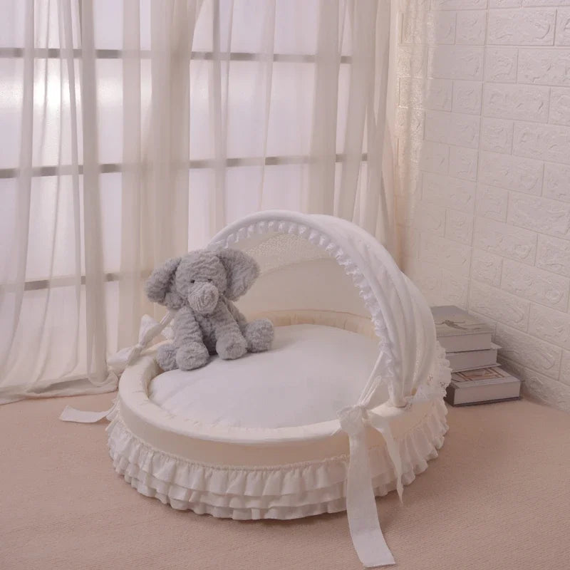 Comfortable Pet Sofa Cradle Dog Bed Overall Washable Luxury Kennel Dog Round Bed