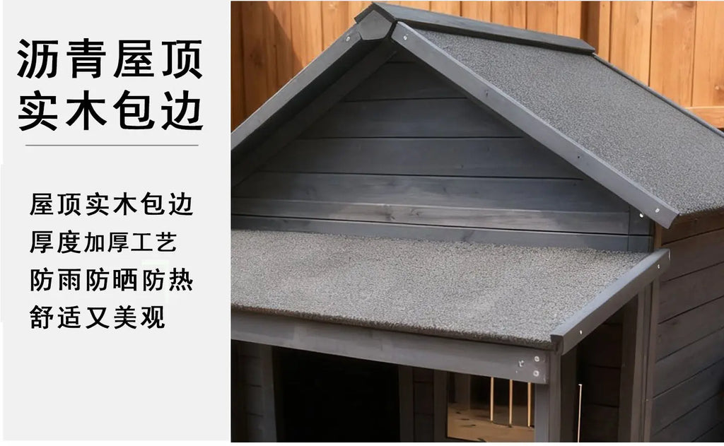 Outdoor Dog House Dog Cage All Seasons Wooden Kennel Outdoor Rainproof Dog House Warm Medium and Large Kennel
