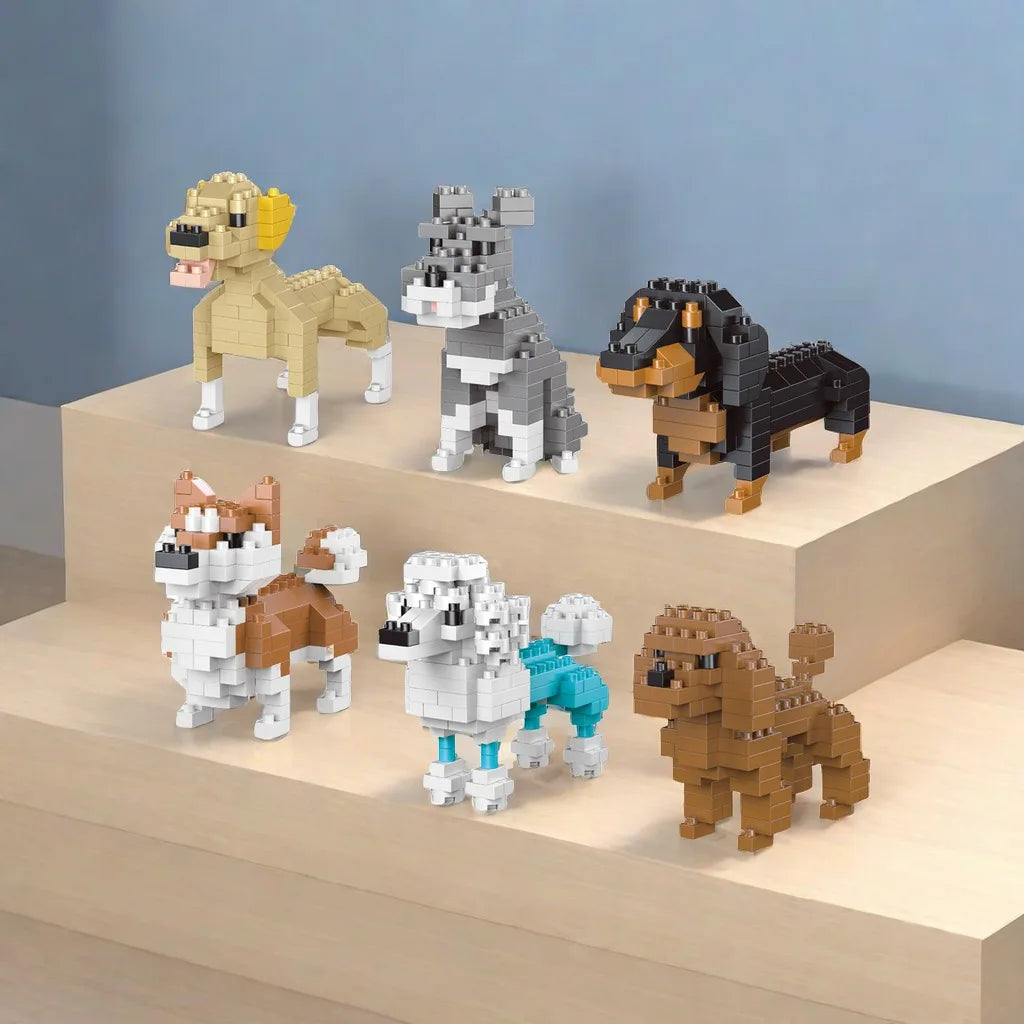 Mini Dachshund Dog Building Blocks Toy for Adults and Kids: Detailed and Lifelike Design,  Fun and Educational Construction Set
