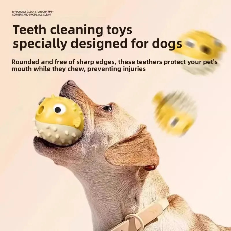 Bouncing Fish Treat Dispenser Dog Toy, Interactive Slow Feeder for Dogs Cats, Self-Play Boredom Relief Pet Puzzle Toy