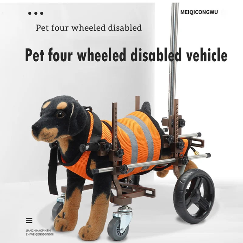 Dog Training Aids Four Wheeled Dog Legs Disability Stroller Pet Everything Harnesses Puppy Supplies Training Behavior Accessory