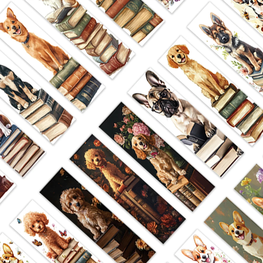 32pcs, creative dog bookmarks, cartoon cute dogs, perfect for teachers, readers and book lovers, birthday gift.