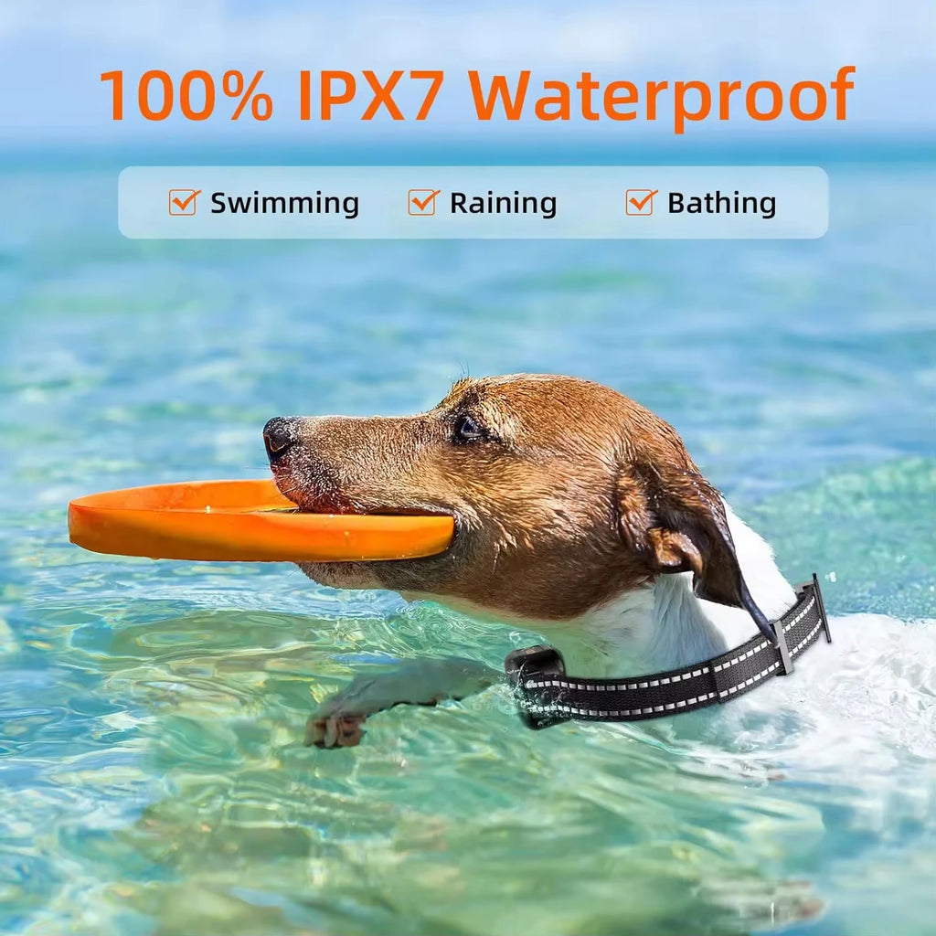 Electric Dog Training Collar Waterproof Dog Bark Collar Pet With Remote Control Rechargeable Anti Barking Device All Size Dogs