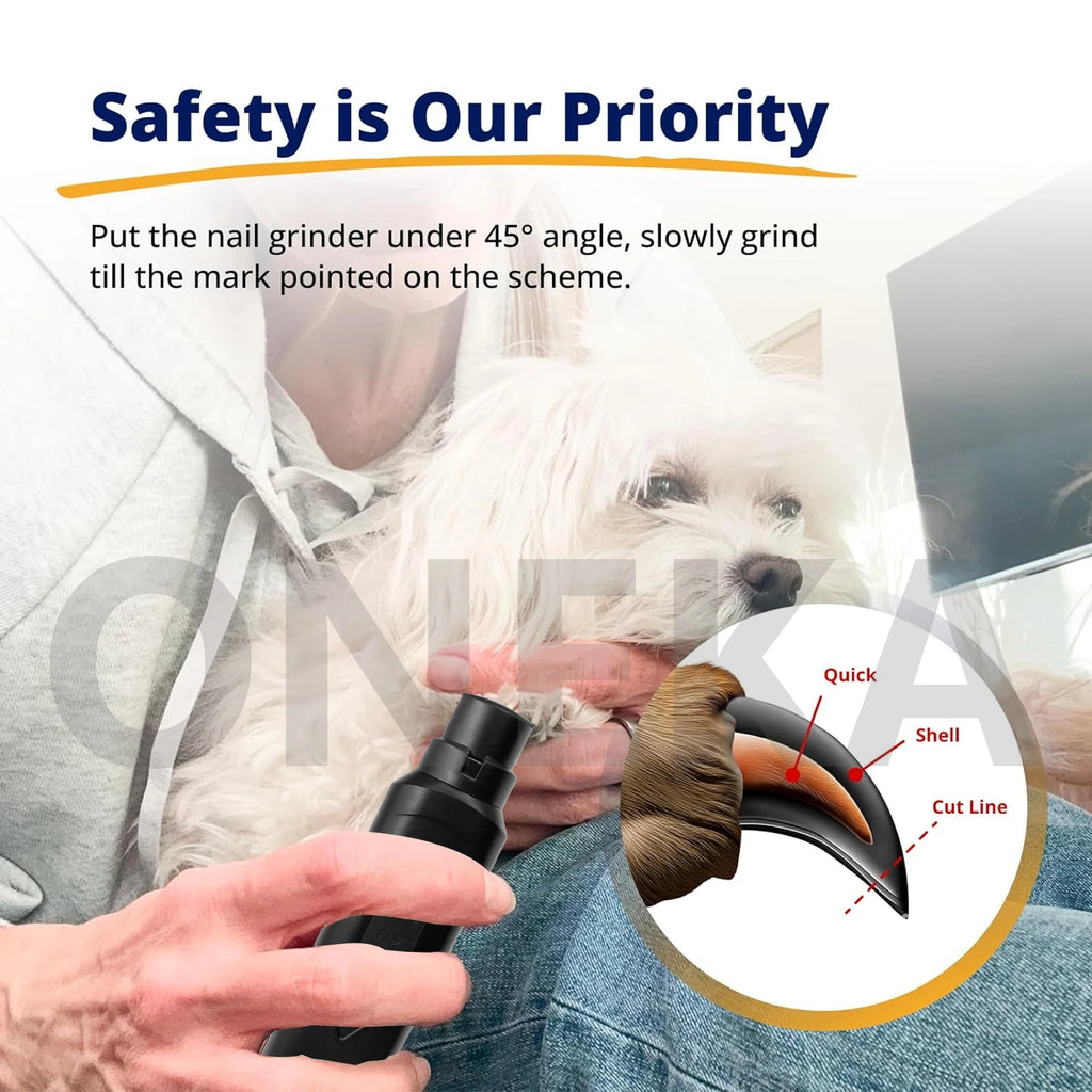 Pet Nail Grinder | Whisper Quiet Claw Trimmer for Dogs, Cats and Other Animals | Safe & Stress Free Nail Grooming Gift Idea