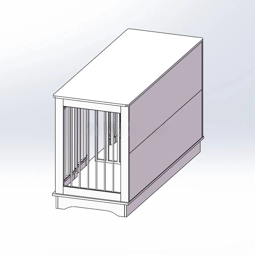 Large Dog Crate Furniture For 2 Dog Wood Dog Crate Cage Furniture With Removable Divider Sliding Door TV Stand Indoor Kennel