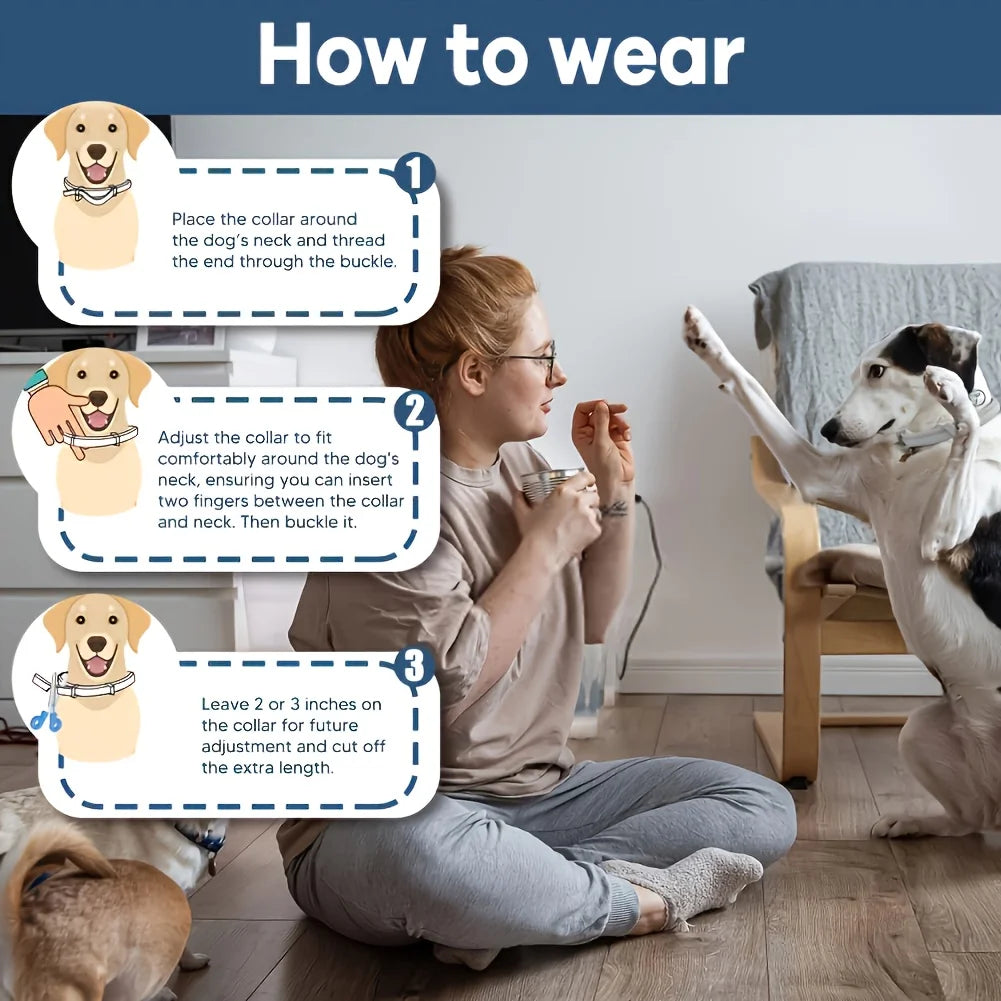 1pc Dog Calming Collar Free From Chemical Additives or Pesticides or Small Medium and Large Dogs Collar Adjustable Collar