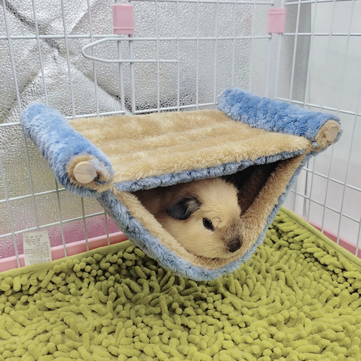 Guinea Pigs Hamster Warm Hammock Honey Possum Squirrel Hanging Nest Bed Gold Silk Bear Chinchillas Jumping Pet Toy
