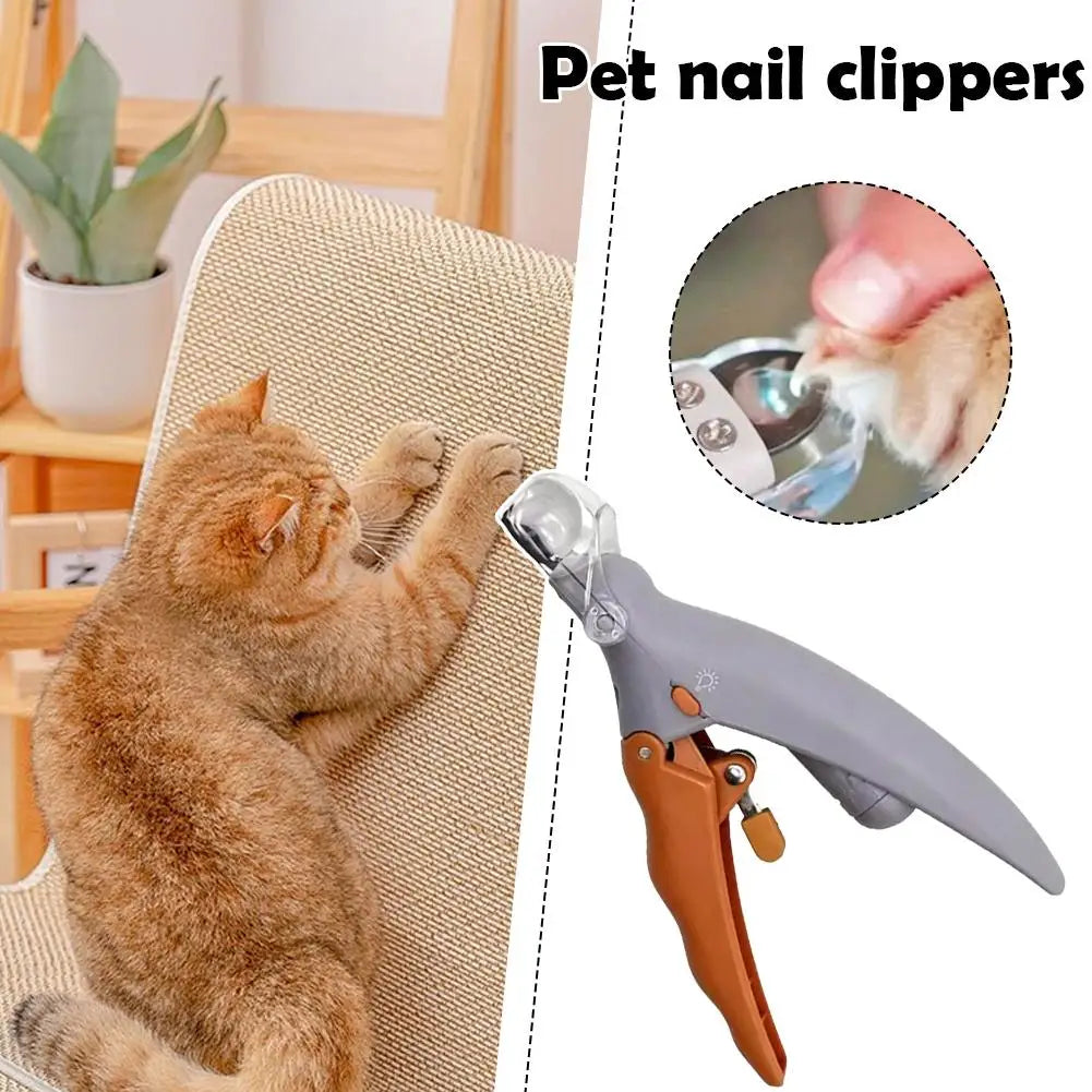 LED Light Pet Nail Clippers With Safety Guard And Nail Catcher Easy To Use Nail Trimmer For Dogs Cats And Small Pets At Home