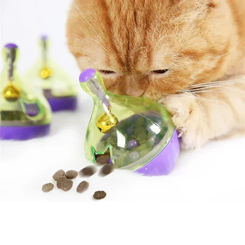 New Pet Toy Food Leakage Tumbler Feeder Treat Ball Cute Little Mouse Toys Interactive Toy for Cat Food Slow Feeding Supplies