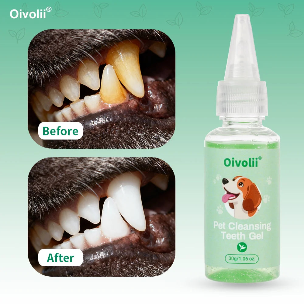 Pet Cleansing Teeth Gel Easy To Use Gentle Formula Freshens Breath For Daily Pet Dental Grooming And Gum Health Care