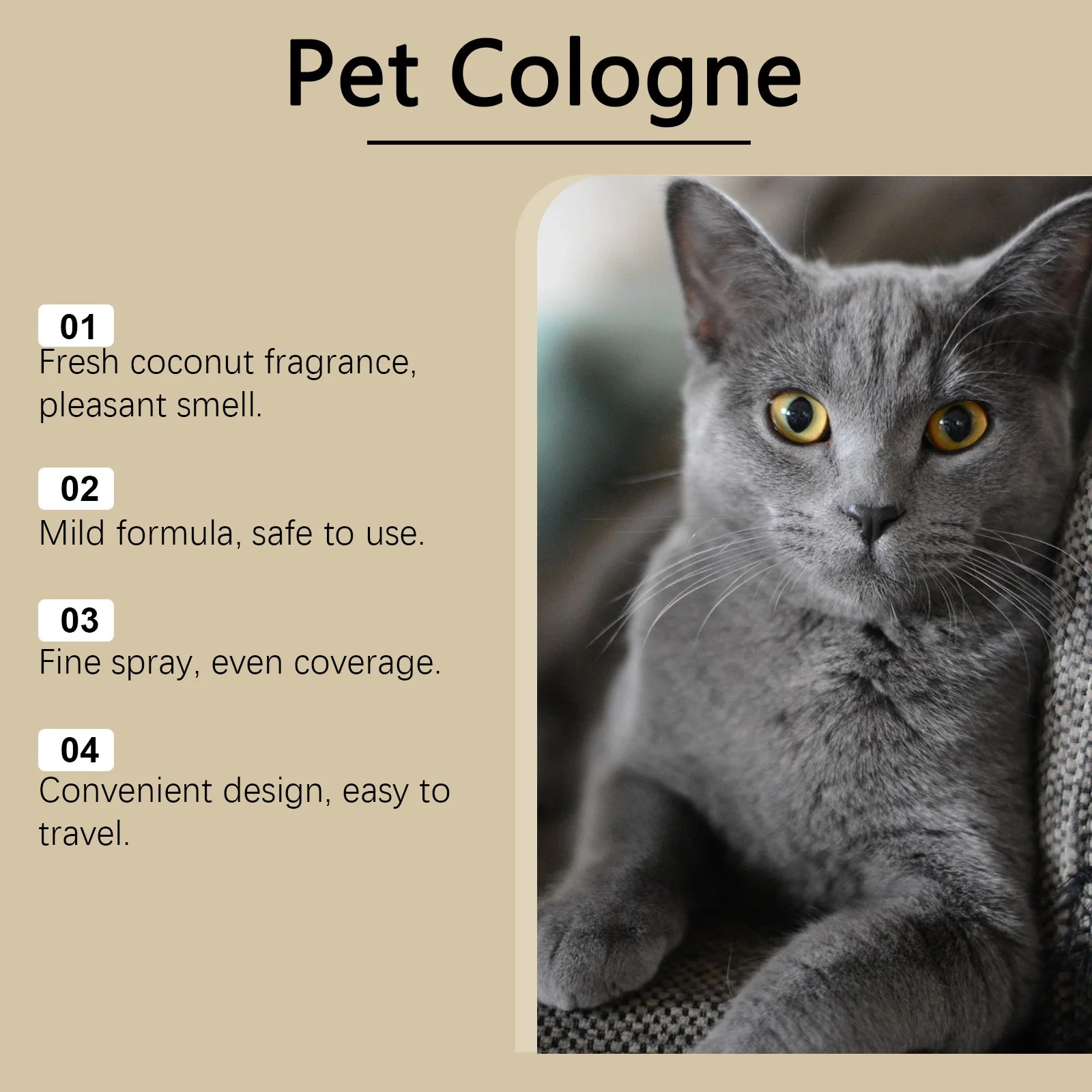 Coconut Scented Pet Odor Eliminator Spray, Indoor Freshening Spray for Cats and Dogs, Cleans and Eliminates Odors